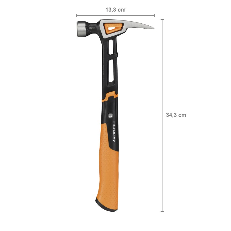 Fiskars Isocore Çekiç - (M) 16 Oz/13.5"